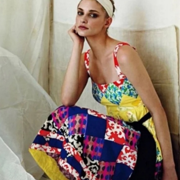 Maeve Multicolor Floral Patchwork Dress - Picture 2 of 10